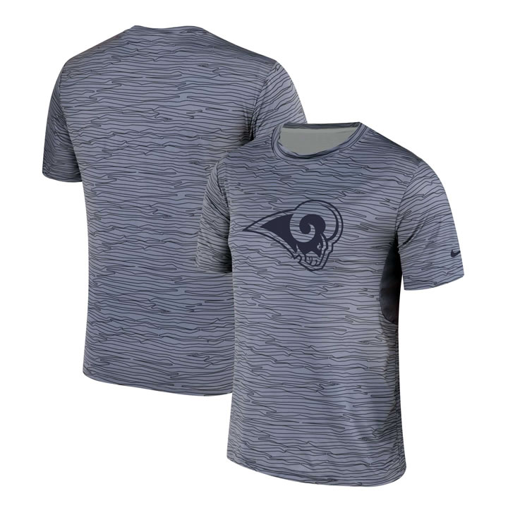 Los Angeles Rams Nike Gray Black Striped Logo Performance T-Shirt,We sell and wholesale Los Angeles Rams Nike Gray Black Striped Logo Performance T-Shirt on line form chian!